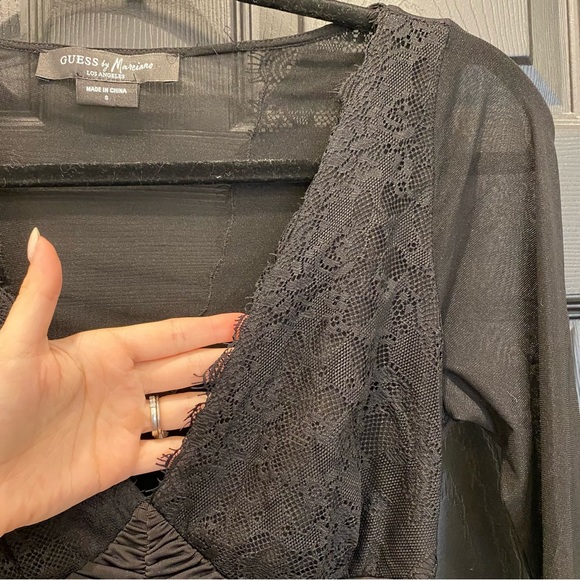 Marciano black ruched dress - Picture 2 of 6